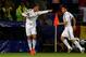 CARDIFF, WALES - AUGUST 12: (L-R) Cristiano Ronaldo of Real Madrid celebrates with teammate James Rodriguez after scoring their team's second goal during the UEFA Super Cup between Real Madrid and Sevilla FC at Cardiff City Stadium on August 12, 2014 in