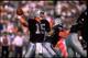 2 JAN 1994: LOS ANGELES RAIDERS QUARTERBACK JEFF HOSTETLER SETS TO THROW DURING THE RAIDERS 33-30 WIN OVER THE DENVER BRONCOS AT THE LOS ANGELES MEMORIAL COLISEUM IN LOS ANGELES, CALIFORNIA. MANDATORY CREDIT: MIKE POWELL/ALLSPORT