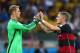 BELO HORIZONTE, BRAZIL - JULY 08: Manuel Neuer (L) and Bastian Schweinsteiger of Germany celebrate after their team's second goal by Miroslav Klose (not pictured) during the 2014 FIFA World Cup Brazil Semi Final match between Brazil and Germany at Estadi
