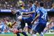 LONDON, ENGLAND - FEBRUARY 22: Leon Osman of Everton evades Nemanja Matic and Cesar Azpilicueta of Chelsea during the Barclays Premier League match between Chelsea and Everton at Stamford Bridge on February 22, 2014 in London, England. (Photo by Ian Wal