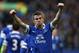 LIVERPOOL, ENGLAND - MARCH 15: Seamus Coleman of Everton celebrates scoring the winning goal during the Barclays Premier League match between Everton and Cardiff City at Goodison Park on March 15, 2014 in Liverpool, England. (Photo by Clive Brunskill/Ge