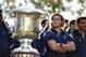 PENRITH, AUSTRALIA - AUGUST 08: Michael Hooper of the Wallabies stands infront of the Bledisloe Cup during an Australian Wallabies fan day event at The Mondo on August 8, 2014 in Penrith, Australia. (Photo by Brett Hemmings/Getty Images)