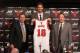 CHICAGO, IL - JULY 18: Chicago Bulls head coach Tom Thibodeau and general manager Gar Forman introduce newly-signed free agent Pau Gasol during a press conference at the United Center on July 18, 2014 in Chicago, Illinois. NOTE TO USER: User expressly a