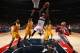 WASHINGTON, DC - MAY 11: Trevor Ariza #1 of the Washington Wizards shoots against the Indiana Pacers in Game Four of the Eastern Conference Semifinals during the 2014 NBA Playoffs at the Verizon Center on May 11, 2014 in Washington, DC. NOTE TO USER: User
