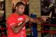LAS VEGAS, NV - AUGUST 06: Boxer Kell Brook shadowboxes during a media workout at Barry's Gym on August 6, 2014 in Las Vegas, Nevada. Brook will challenge Shawn Porter for his IBF welterweight championship in Carson, California on August 16. (Photo by E