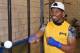 LAS VEGAS, NV - AUGUST 06: IBF welterweight champion Shawn Porter boxes a ball on a string attached to his hat during a media workout at Barry's Gym on August 6, 2014 in Las Vegas, Nevada. Porter will defend his title against Kell Brook in Carson, Califo