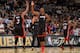 SAN ANTONIO, TX - JUNE 8: chris bosh #1 and Dwyane Wade #3 of the Miami Heat shake hands against the San Antonio Spurs during Game Two of the 2014 NBA Finals on June 8, 2014 at AT&T Center in San Antonio, Texas. NOTE TO USER: User expressly acknowledges a