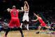 ATLANTA, GA - FEBRUARY 25: Kyle Korver #26 of the Atlanta Hawks shoots against the Chicago Bulls on February 25, 2014 at Philips Arena in Atlanta, Georgia. NOTE TO USER: User expressly acknowledges and agrees that, by downloading and/or using this Photog