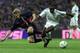 21 Oct 2001: Claude Makelele of Real Madrid and Valeri Karpin of Celta Vigo in action during the Primera Liga game between Real Madrid and Celta Vigo at the Santiago Bernabeu Stadium, Madrid. DIGITAL IMAGE Mandatory Credit: Firo Foto/ALLSPORT