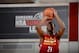LAS VEGAS, NV - JULY 13: Andrew Wiggins #21 of the Cleveland Cavaliers takes a free throw against the San Antonio Spurs at the Samsung NBA Summer League 2014 on July 13, 2014 at the Cox Pavilion in Las Vegas, Nevada. NOTE TO USER: User expressly acknowle