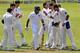 Mahela Jayawardene receives a guard of honour in his farewell Test.
