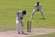 Kumar Sangakkara is castled by Wahab Riaz.