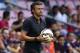 GENEVA, SWITZERLAND - AUGUST 06: FC Barcelona head coach Luis Enrique looks on during the pre-season friendly match between FC Barcelona and SSC Napoli on August 6, 2014 in Geneva, Switzerland. (Photo by Valerio Pennicino/Getty Images)