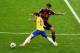 BELO HORIZONTE, BRAZIL - JULY 08: Bernard of Brazil and Sami Khedira of Germany compete for the ball during the 2014 FIFA World Cup Brazil Semi Final match between Brazil and Germany at Estadio Mineirao on July 8, 2014 in Belo Horizonte, Brazil. (Photo