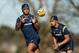 BATHURST, AUSTRALIA - AUGUST 07: Kurtley Beale of the Wallabies takes a pass during an Australian Wallabies training session at Bathurst Bulldogs RUFC on August 7, 2014 in Bathurst, Australia. (Photo by Matt King/Getty Images)