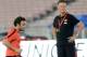 Jul 22, 2014; Pasadena, CA, USA; Manchester United head coach Louis Van Gaal (right) watches midfielder Juan Mata (8) during team practice before the game on July 23 against the Los Angeles Galaxy at the Rose Bowl. Mandatory Credit: Jayne Kamin-Oncea-USA