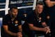 MIAMI GARDENS, FL - AUGUST 04: (L) Ryan Giggs and manager of Manchester United Louis Van Gaal sit on the bench prior to the game against Liverpool in the Guinness International Champions Cup 2014 Final at Sun Life Stadium on August 4, 2014 in Miami Garden