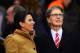 LIVERPOOL, ENGLAND - JANUARY 18: Liverpool co-owner John Henry looks on with wife Linda Pizzuti prior to the Barclays Premier League match between Liverpool and Aston Villa at Anfield on January 18, 2014 in Liverpool, England. (Photo by Michael Regan/Ge