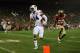 PASADENA, CA - JANUARY 06: Quarterback Nick Marshall #14 of the Auburn Tigers runs for a four-yard touchdown in the 2014 Vizio BCS National Championship Game against the Florida State Seminoles at the Rose Bowl on January 6, 2014 in Pasadena, California.