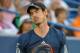 CINCINNATI, OH - AUGUST 15: Andy Murray of Great Britian reacts during a match against Roger Federer of Switzerland on day 7 of the Western & Southern Open at the Linder Family Center on August 15, 2014 in Cincinnati, Ohio. (Photo by Jonathan Moore/Gett