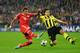 LONDON, ENGLAND - MAY 25: Mario Mandzukic of Bayern Muenchen (L) in action with Mats Hummels of Borussia Dortmund during the UEFA Champions League final match between Borussia Dortmund and FC Bayern Muenchen at Wembley Stadium on May 25, 2013 in London,