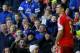 LIVERPOOL, ENGLAND - DECEMBER 29: Everton fans react to Dejan Lovren of Southampton after he asked for his team-mate Gaston Ramirez's shirt back during the Barclays Premier League match between Everton and Southampton at Goodison Park on December 29, 20
