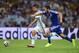 RIO DE JANEIRO, BRAZIL - JUNE 15: Sergio Aguero of Argentina controls the ball against Sead Kolasinac of Bosnia and Herzegovina during the 2014 FIFA World Cup Brazil Group F match between Argentina and Bosnia-Herzegovina at Maracana on June 15, 2014 in Ri