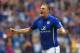LEICESTER, ENGLAND - AUGUST 16: Chris Wood of Leicester City celebrates his goal during the Barclays Premier League match between Leicester City and Everton at the King Power Stadium on August 16, 2014 in Leicester, England. (Photo by Michael Regan/Gett