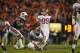 Nov 30, 2013; Auburn, AL, USA; Alabama Crimson Tide kicker Adam Griffith (99) attempts a 57 yard field goal with 1.0 second remaining in the game which was returned 100 yards for a game winning touchdown by Auburn Tigers cornerback Chris Davis (not pictu
