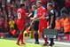 LIVERPOOL, ENGLAND - AUGUST 17: Rickie Lambert of Liverpool comes on as a substitute for Philippe Coutinho during the Barclays Premier League match between Liverpool and Southampton at Anfield on August 17, 2014 in Liverpool, England. (Photo by Alex Liv