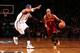 NEW YORK, NY - JANUARY 04: Jarrett Jack #1 of the Cleveland Cavaliers dribbles against Paul Pierce #34 of the Brooklyn Nets during a game at the Barclays Center on January 4, 2014 in the Brooklyn borough of New York City. NOTE TO USER: User expressly ack