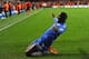 LONDON, ENGLAND - APRIL 08: Demba Ba of Chelsea celebrates scoring their second goal during the UEFA Champions League Quarter Final second leg match between Chelsea and Paris Saint-Germain FC at Stamford Bridge on April 8, 2014 in London, England. (Phot