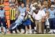 Aug 15, 2014; New Orleans, LA, USA; New Orleans Saints wide receiver Brandin Cooks (10) catches a pass over Tennessee Titans cornerback Coty Sensabaugh (24) during first quarter of a preseason game at Mercedes-Benz Superdome. Mandatory Credit: Derick E. H