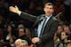 NEW YORK, NY - DECEMBER 08: Brad Stevens of the Boston Celtics handles bench duties against the New York Knicks at Madison Square Garden on December 8, 2013 in New York City. NOTE TO USER: User expressly acknowledges and agrees that, by downloading and o