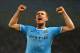 MANCHESTER, ENGLAND - MAY 07: Edin Dzeko of Manchester City celebrates scoring the opening goal during the Barclays Premier League match between Manchester City and Aston Villa at Etihad Stadium on May 7, 2014 in Manchester, England. (Photo by Michael R