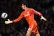 BURNLEY, ENGLAND - AUGUST 18: Thibaut Courtois of Chelsea in action during the Barclays Premier League match between Burnley and Chelsea at Turf Moor on August 18, 2014 in Burnley, England. (Photo by Laurence Griffiths/Getty Images)