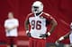 TEMPE, AZ - MAY 23: Kareem Martin #96 of the Arizona Cardinals gets ready prior to a defensive drill during Rookie Minicamp practice on May 23, 2014 in Tempe, Arizona. (Photo by Norm Hall/Getty Images)