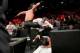 Seth Rollins stomps on Dean Ambrose.