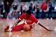 PORTLAND, OR - 1985: Hakeem Olajuwon #34 of the Houston Rockets stretches against the Portland Trailblazers circa 1985 at the Veterans Memorial Coliseum in Portland, Oregon. NOTE TO USER: User expressly acknowledges and agrees that, by downloading and or