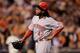 Johnny Cueto walked off the mound in Game 1 of the 2012 NLDS with back spasms after only eight pitches.