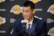 EL SEGUNDO, CA - JULY 24: Jeremy Lin #17 of the Los Angeles Lakers speaks to the media during a press conference on July 24, 2014 at the Toyota Sports Center in El Segundo, California. NOTE TO USER: User expressly acknowledges and agrees that, by download