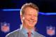 INDIANAPOLIS, IN - FEBRUARY 01: CBS NFL gmae analyst Phil Simms speaks during a press conference for the FedEx Air & Ground NFL Players of the Year in the Super Bowl XLVI Media Center at the J.W. Marriott Indianapolis on February 1, 2012 in Indianapolis,
