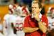 MIAMI GARDENS, FL - JANUARY 07: Head coach Nick Saban of the Alabama Crimson Tide watches warm-ups before the 2013 Discover BCS National Championship game against the Notre Dame Fighting Irish at Sun Life Stadium on January 7, 2013 in Miami Gardens, Flor