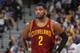 OAKLAND, CA - MARCH 14: Kyrie Irving #2 of the Cleveland Cavaliers in a game against the Golden State Warriors on March 14, 2014 at Oracle Arena in Oakland, California. NOTE TO USER: User expressly acknowledges and agrees that, by downloading and or using