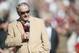 TALLAHASSEE, FL - OCTOBER 26: Bobby Bowden talks to a loving crowd before the pre game against the North Carolina State Wolfpack at Doak Campbell Stadiumon October 26, 2013 in Tallahassee, Florida (Photo by Jeff Gammons/Getty Images)