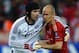 MUNICH, GERMANY - MAY 19: Petr Cech of Chelsea consoles Arjen Robben of FC Bayern Muenchen after the UEFA Champions League Final between FC Bayern Muenchen and Chelsea at the Fussball Arena München on May 19, 2012 in Munich, Germany. (Photo by Laurence
