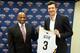 METAIRIE, LA - MARCH 17: The New Orleans Pelicans center Omer Asik is introduced to the media by General Manager Dell Demps after the team announced Asik had been acquired from the Houston Rockets in a three-team trade on July 15, 2014 at the New Orleans