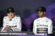HOCKENHEIM, GERMANY - JULY 20: Nico Rosberg of Germany and Mercedes GP smiles next to Lewis Hamilton of Great Britain and Mercedes GP during the drivers' press conference after victory in the German Grand Prix at Hockenheimring on July 20, 2014 in Hocken