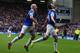 LIVERPOOL, ENGLAND - APRIL 06: Kevin Mirallas of Everton (R) celebrates scoring the third goal during the Barclays Premier League match between Everton and Arsenal at Goodison Park on April 6, 2014 in Liverpool, England. (Photo by Alex Livesey/Getty Im