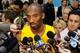 EL SEGUNDO, CA - DECEMBER 11: Kobe Bryant #24 talks with the media during Los Angeles Lakers Media Day at Toyota Sports Center on December 11, 2011 in El Segundo, California. (Photo by Jeff Gross/Getty Images)